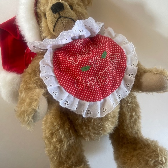 RARE!! Hermann spielwaren bear  Mohair Jointed Limited Edition Christmas 1981 - Picture 8 of 13
